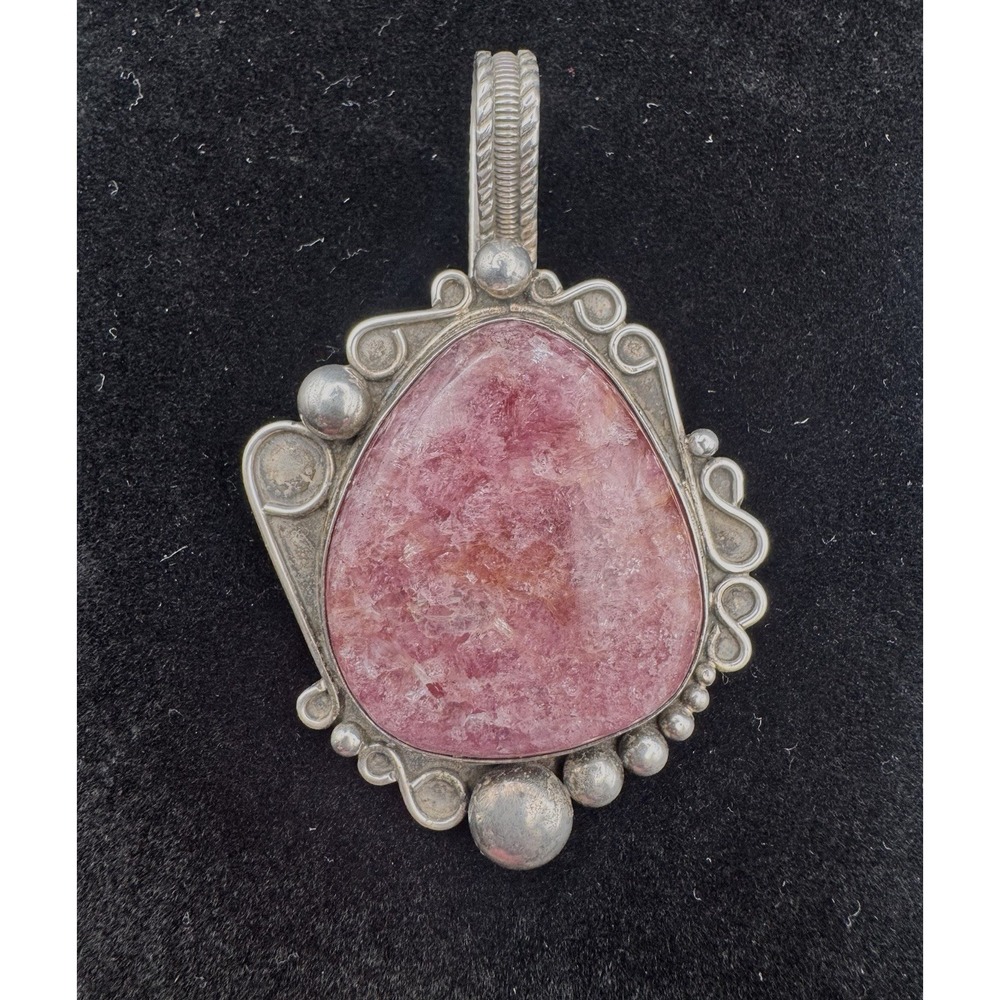 David Umpleby DEU Santa Fe Sterling‎ Silver Lepidolite Enhancer Pendant 38.35g